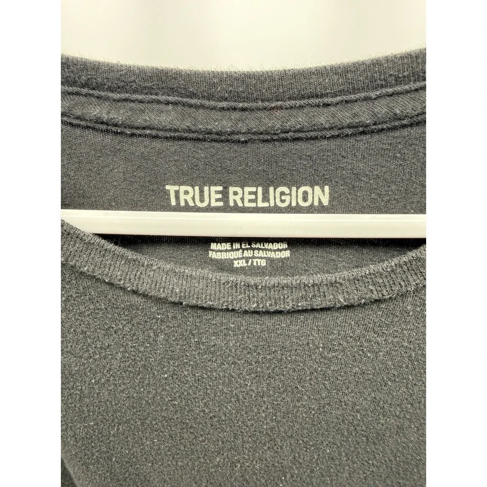 True Religion World‎ Tour Logo T Shirt Mens XXL Black Graphic Tee